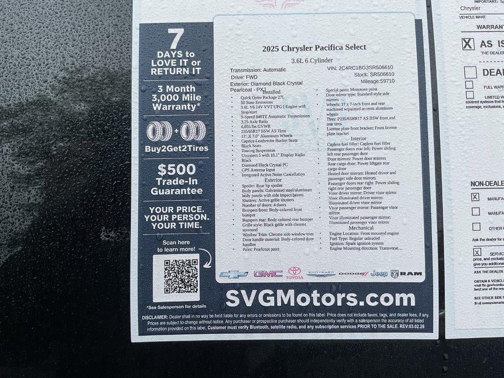 2025 Chrysler Pacifica Select FWD