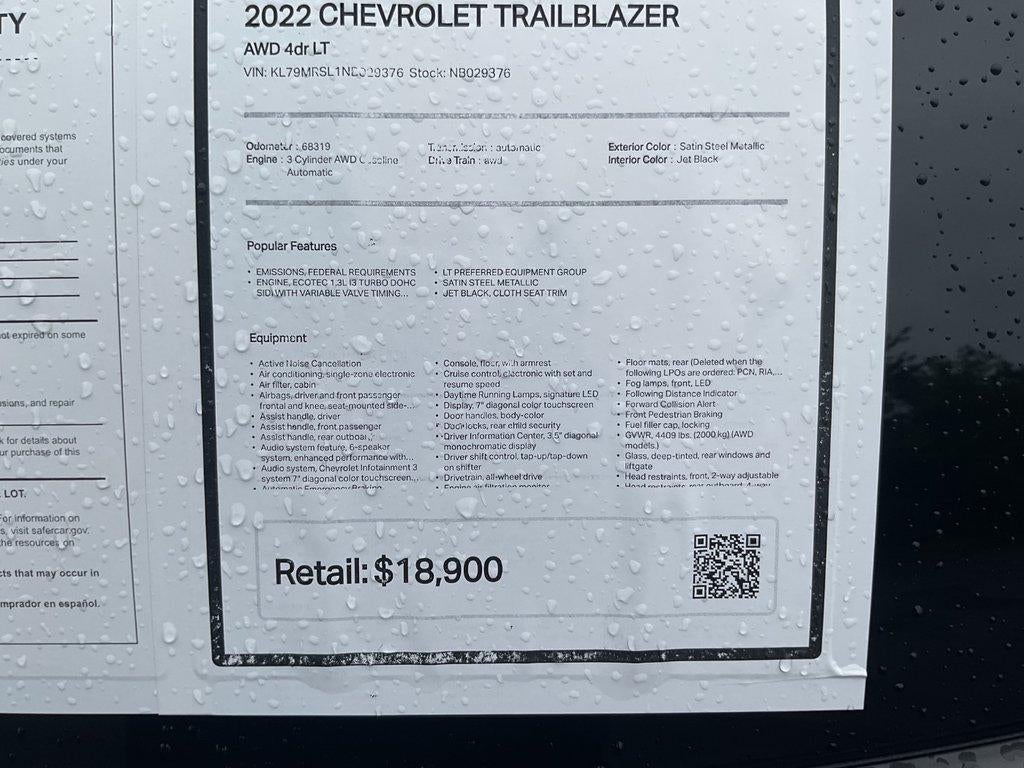 2022 Chevrolet Trailblazer AWD 4dr LT