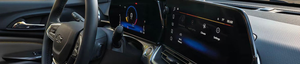the digital cluster display in the chevy trax
