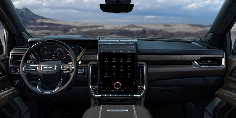 The front dash of the yukon.