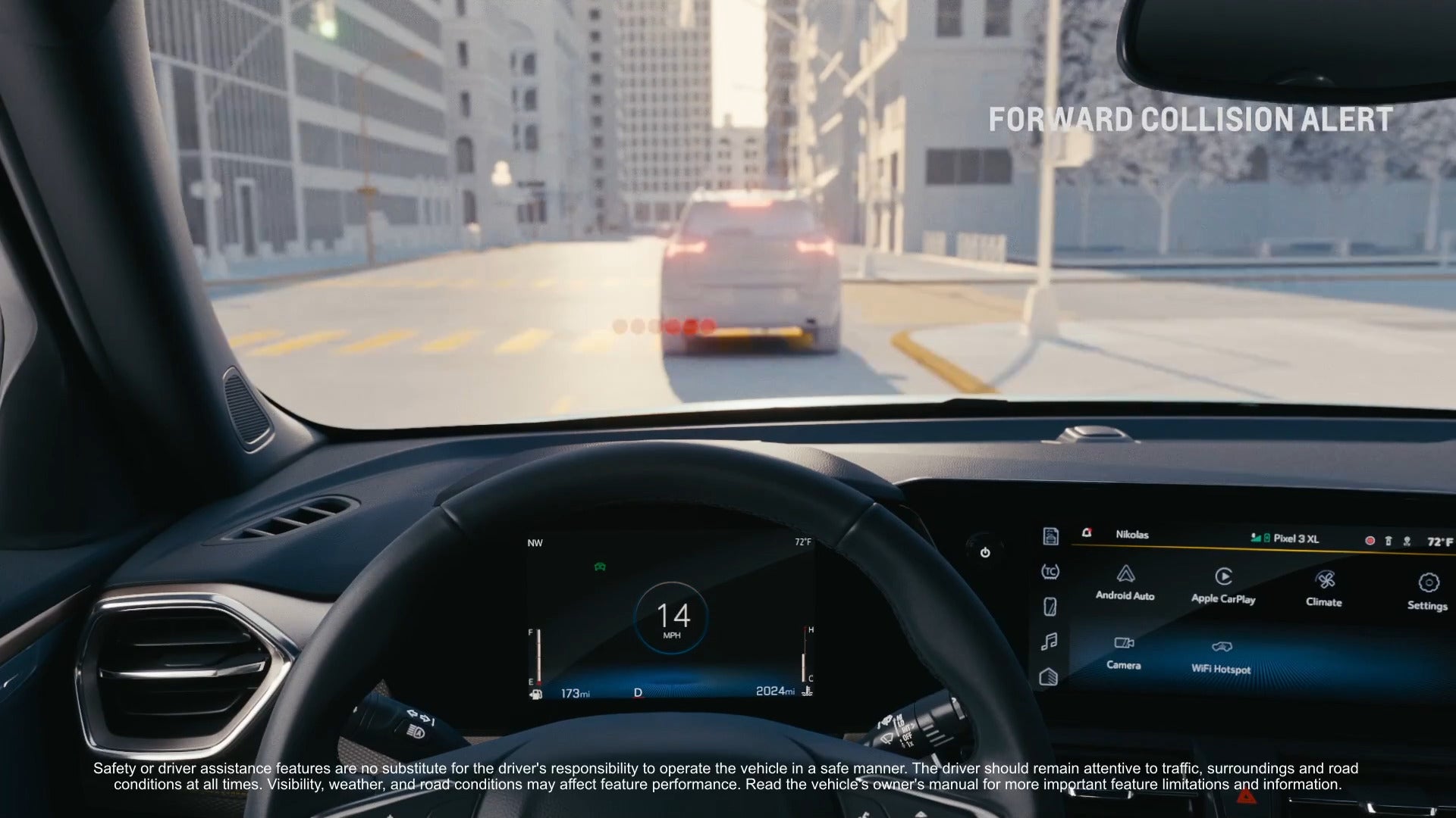 safety feature being showcased on the 2025 chevrolet trailblazer