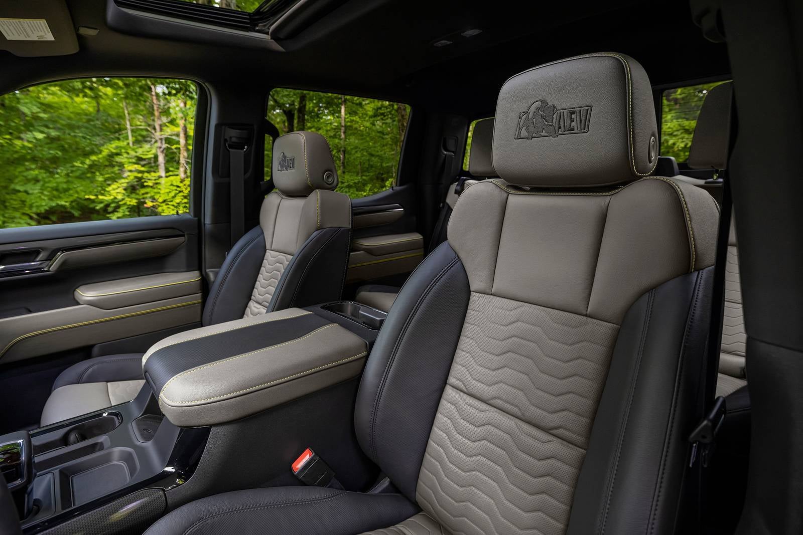the front interior seating of a 2026 chevy silverado 1500