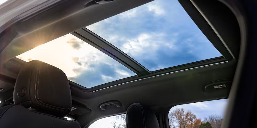 sunroof being showcased on a 2026 chevy trailblazer